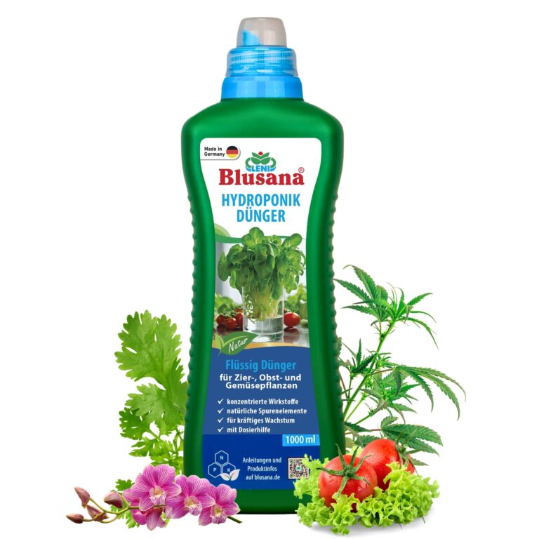 Blusana Fluessig Duenger Hydroponik 1 l Flasche 1 Blusana - optimale Pflanzenpflege für Hydrokultur, Hydroponik und Erdkultur