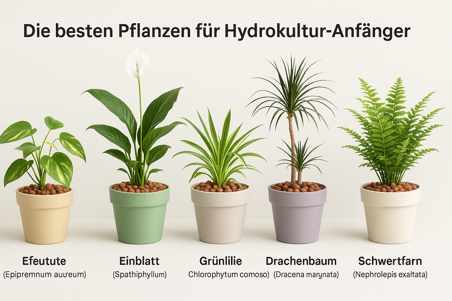 die 5 besten Pflanzen für Hydrokultur